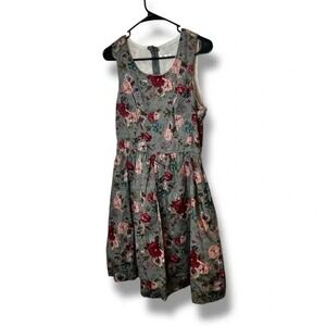 Just Ginger Floral Fit and Flare Dress Size Medium